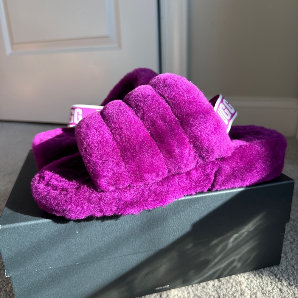 Ugg Faux Fur Slingback Slippers